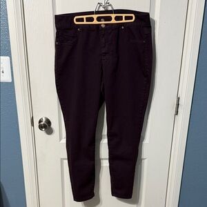 Maurice’s Dark Purple Skinny Jeans 16w Short